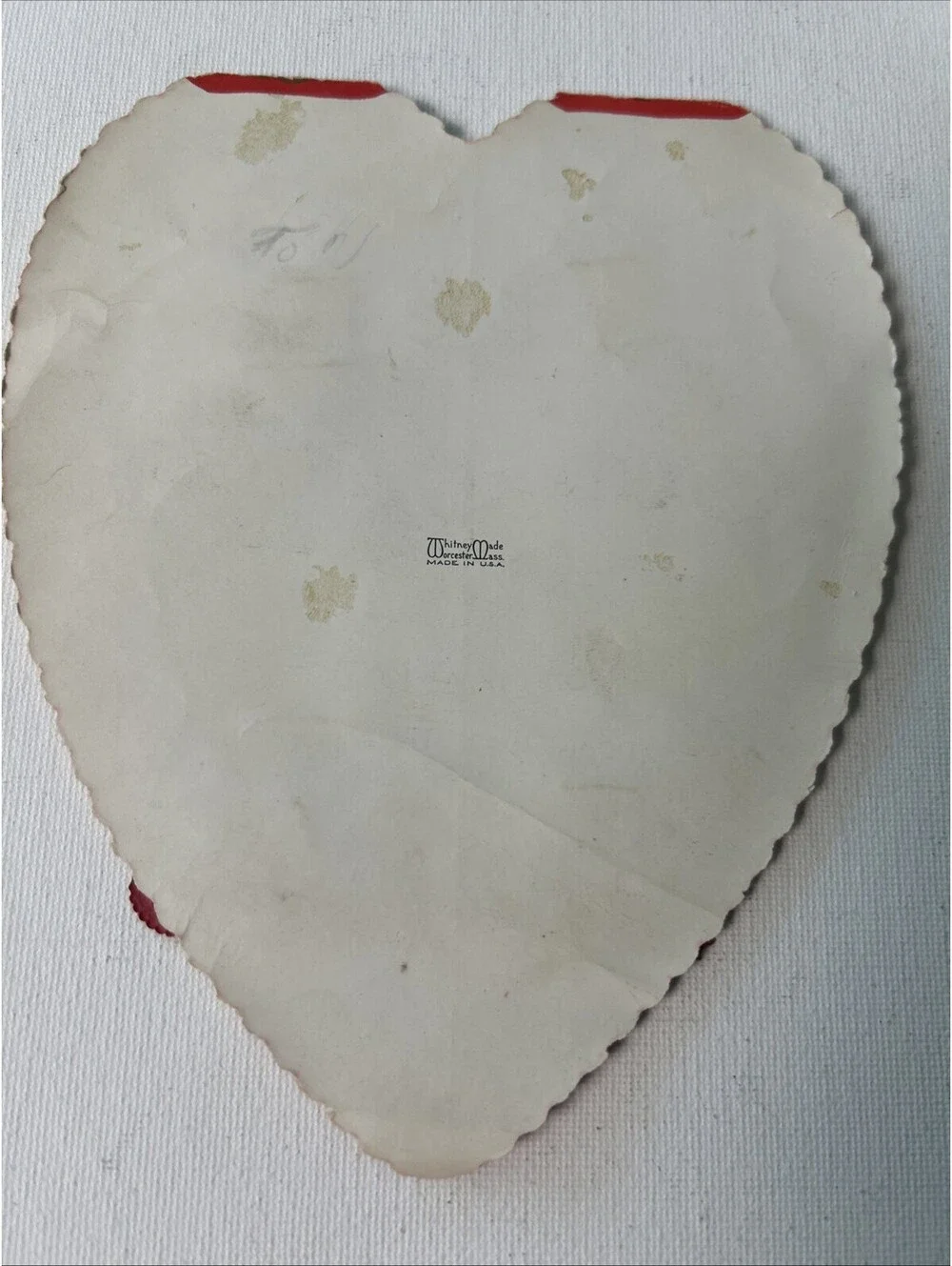 Antique Whitney Made Worcester Mass Mechanical Valentine Card Die Cut 1920s  N-2